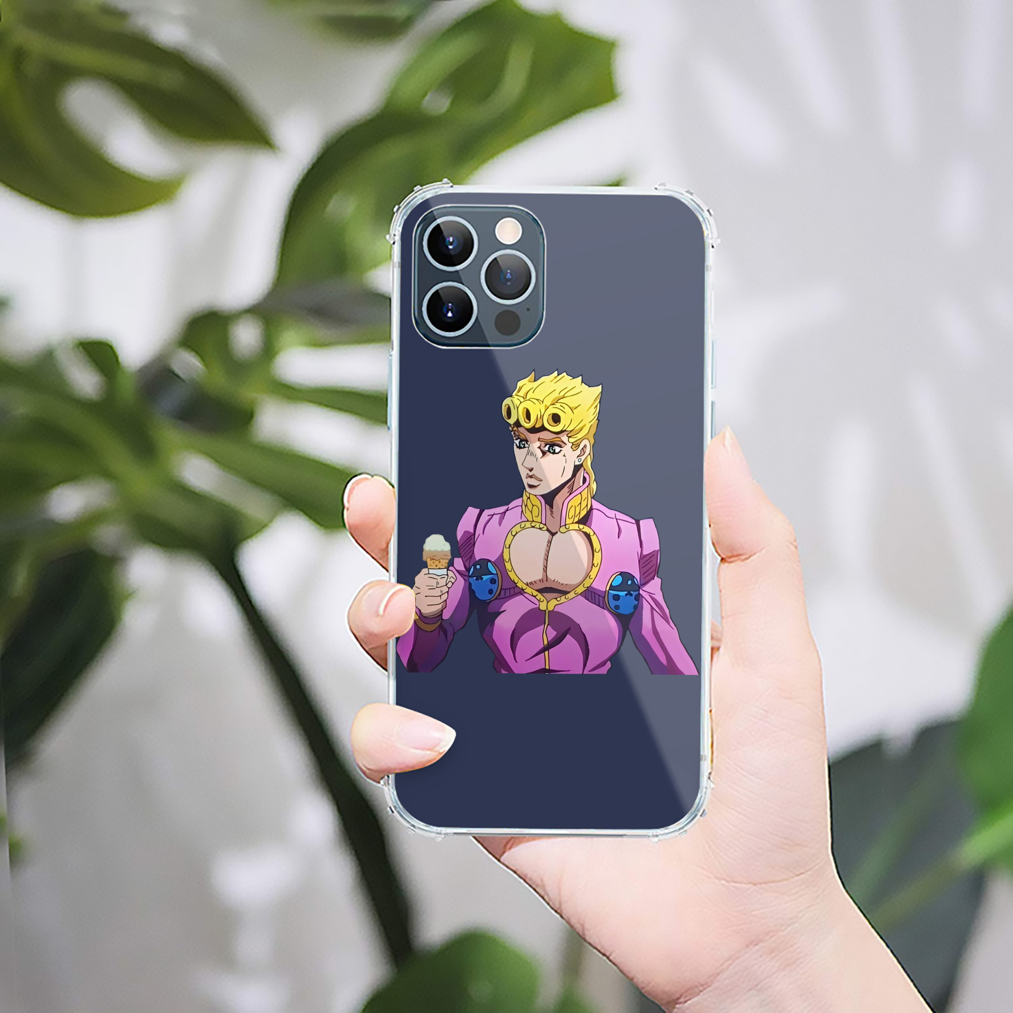 （画像用） ジョジョの奇妙な冒険 ジョルノ?ジョバァーナ JoJo's Bizarre Adventure Giorno Giovanna 【iPhone 12シリーズ対応】透明スマホケース（クリアソフトケース）